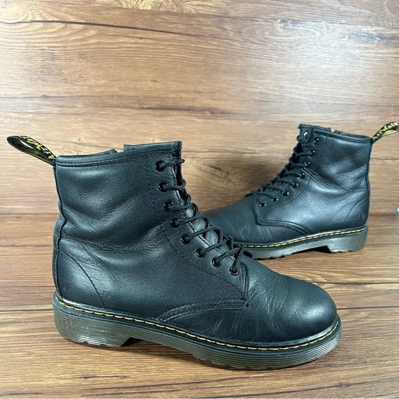 Dr. Martens DOCS Black Leather Lace Up Boots Shoes Women’s Size 5 - Picture 10 of 10